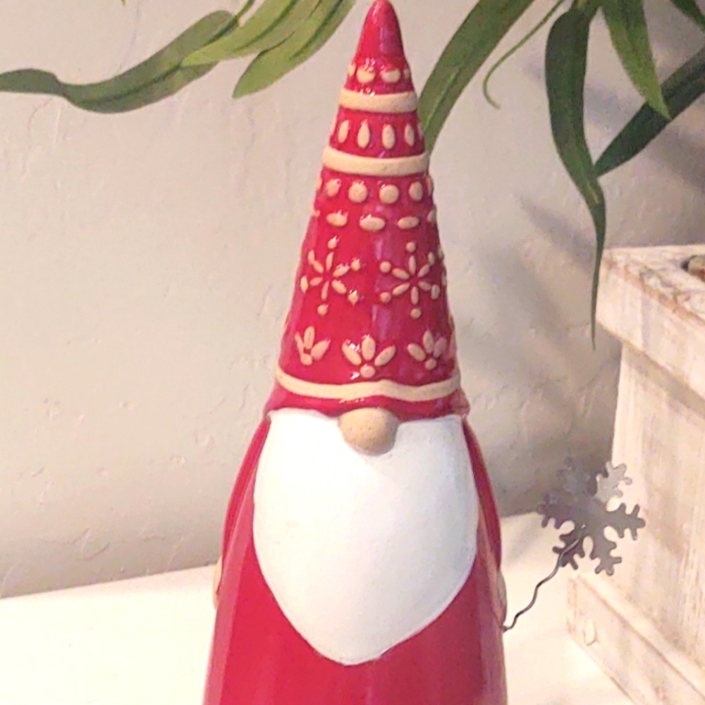 Beautiful Red Glass Santa